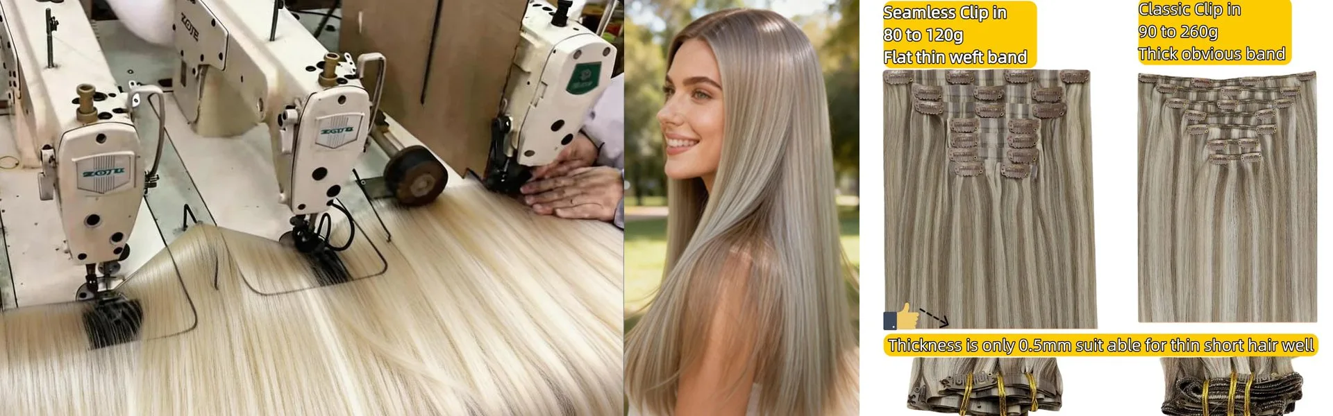 Extensiones de cabello con clip