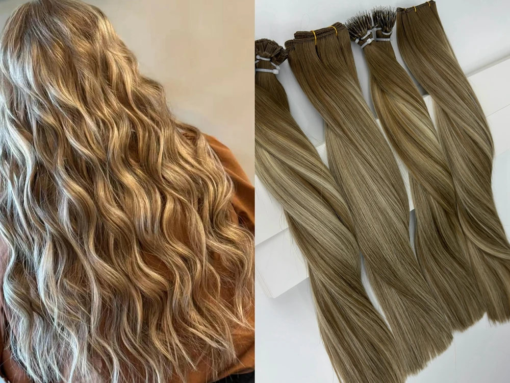 Extensiones de cabello con clip versus extensiones de cabello permanentes del fabricante profesional China