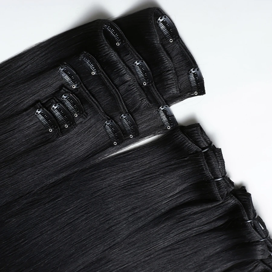 Extensiones de cabello con clip Cabello humano Remy