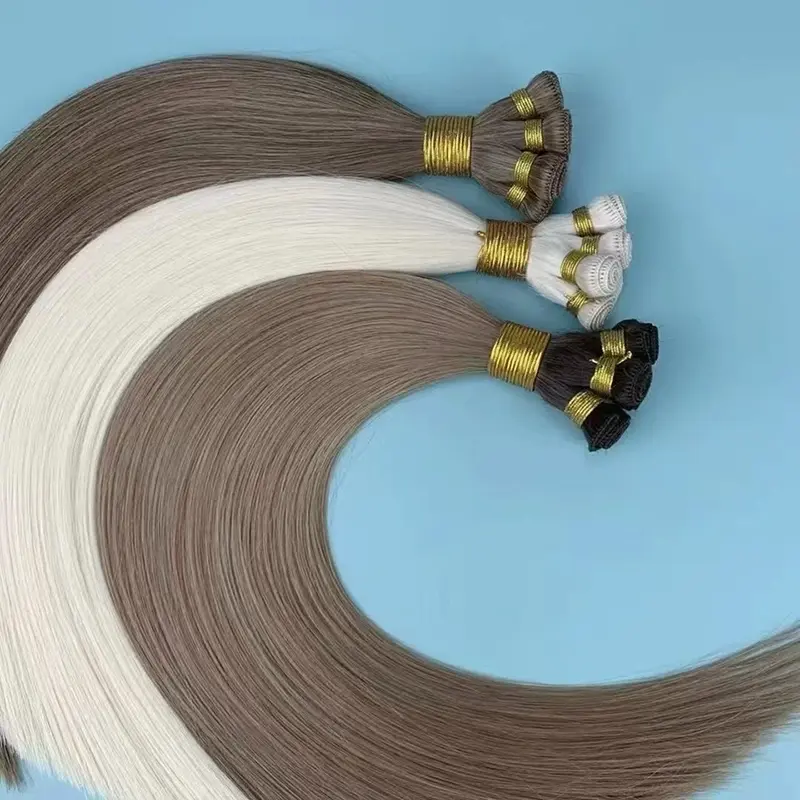 Extensiones de cabello atadas a mano