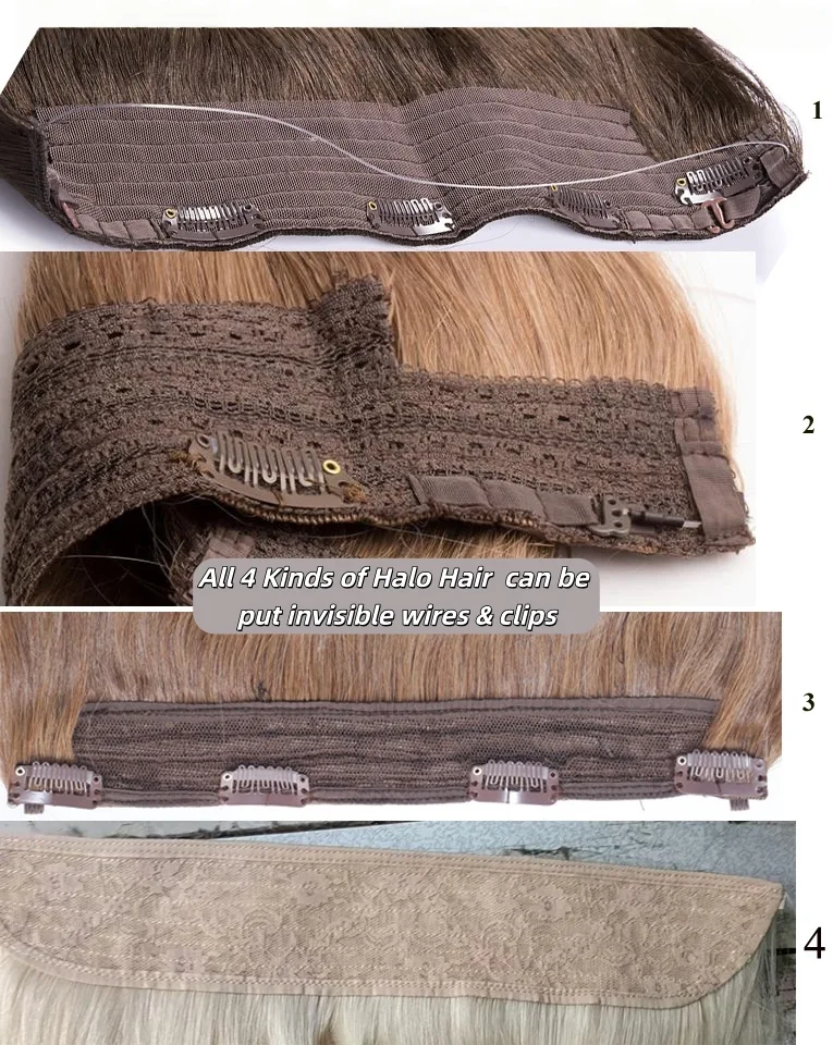 Halo Hair Extensions Human Hair