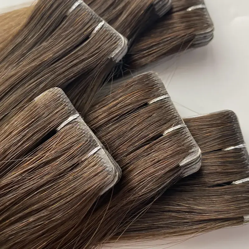 Extensiones de cabello sin costuras con cinta adhesiva