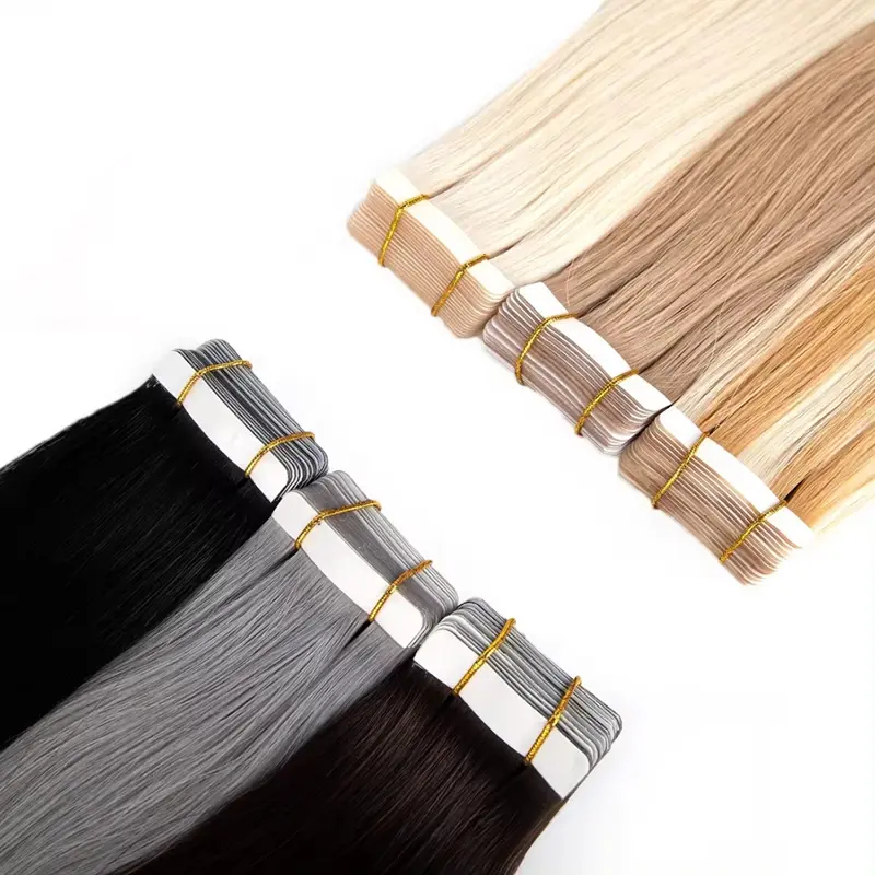 Extensiones de cabello con cinta adhesiva para cabello fino